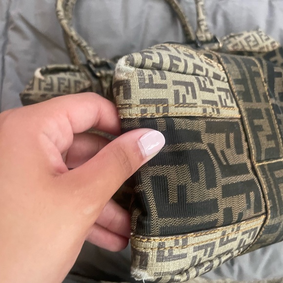 Fendi Mixed Media Large Boston Bag - Picture 5 of 6